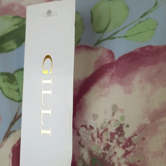 NWT Medium Heidi Wrap Dress by Gilli Floral pastel sheer short sleeve dress - Picture 8 of 12